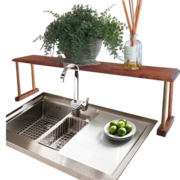 Over-the-Sink Shelf Rustic Pine Multi-purpose Wood Shelf - Picture 4 of 5